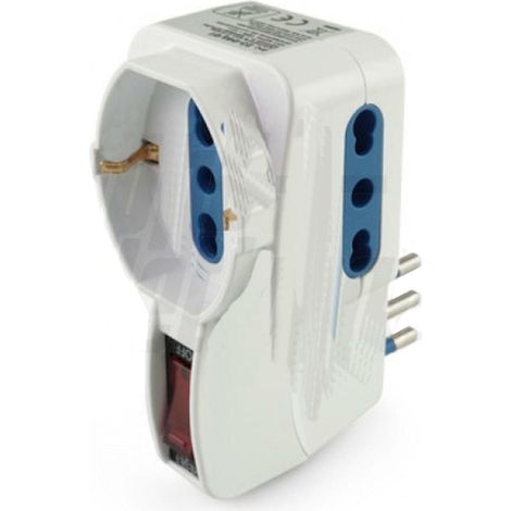Alpha elettronica presa multipla spina 10a. 2pr bp 1pr sch.