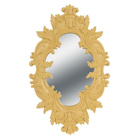 Tono Su Tono Specchio da Appendere 280 x 450 Mm Senape