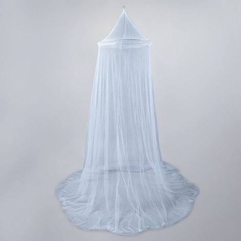 1 Moustiquaire dôme, Polyester léger, Suspension 1 point, 60x250x850cm, Chambre et Extérieur (1/5)