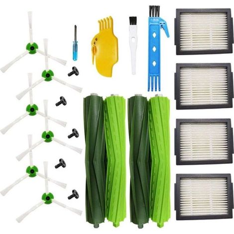 Pièces de Rechange pour iRobot Roomba i7 i7+/i7 Plus E5 E6 E7 Series Brosses Roomba Série I & E Kits de Remplacement (1/4)