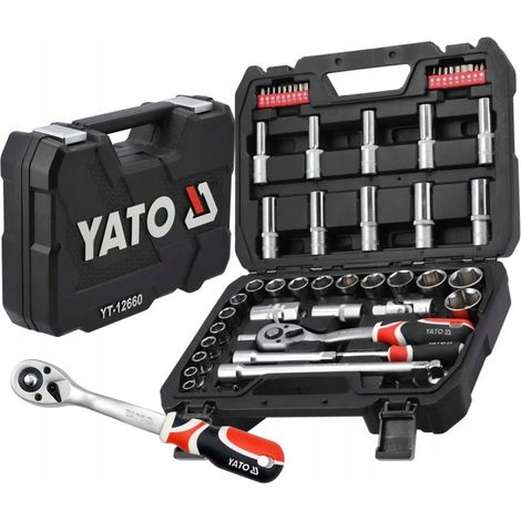 YATO YT-12660 Juego de llaves de vaso Kit de llaves de cubo Set de llaves de vaso Juego de vasos (1/5)