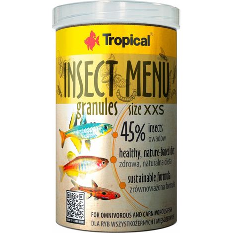 Gránulos para el menú de insectos TR tamaño XXS 250 ml/160 g