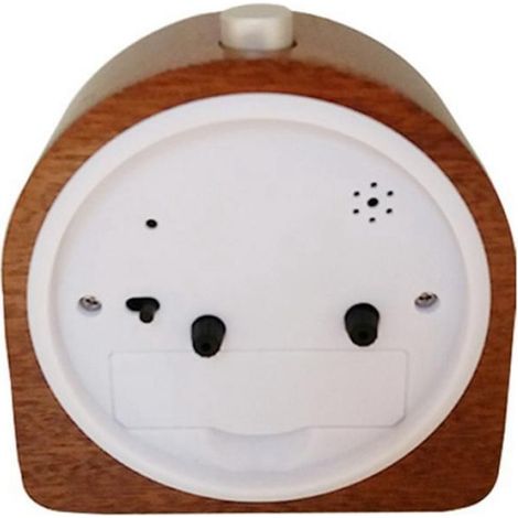 2X RéVeil Sans Tic-Tac RéVeil RéTro en Bois avec Cadran RéVeil Horloge de Table Silencieuse avec Fonction Snooze A (1/5)