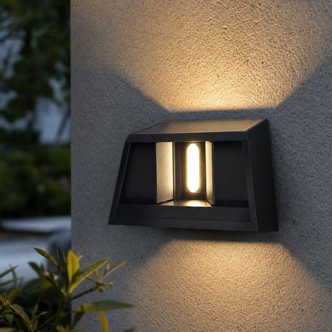 Applique murale solaire LED avec panneaux réglables 120°, éclairage d'ambiance extérieur COB, étanche, sans fil pour jardin et terrasse (1/4)