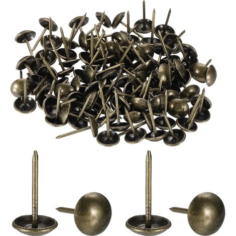 Clous De Tapisserie Tete Ronde Vintage Clous De Meuble Decoratifs Poussoirs Pour Sofa Chair Bed Bronze (1/5)