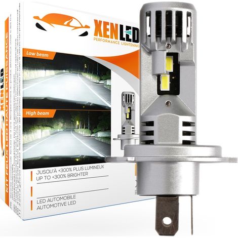 1x ampoule H4 LED Tiny1 Ultima 1880/1300Lms réels 50W CANBUS - XENLED - Moto - ratio 1:1 - plug&play (1/5)
