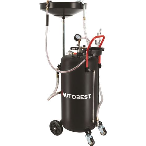 Récupérateur d'huile par gravité et aspiration 90l - 3 tubes d'aspiration nylon - 2 tubes inox (1/5)
