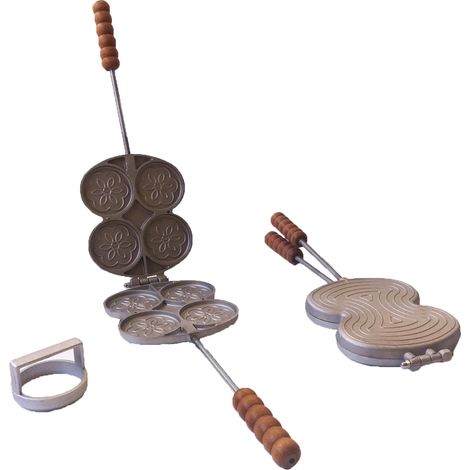 Tigelliera 4 places + coupe pâtes en aluminium pour tigella ou crescentine + recette de cuisine