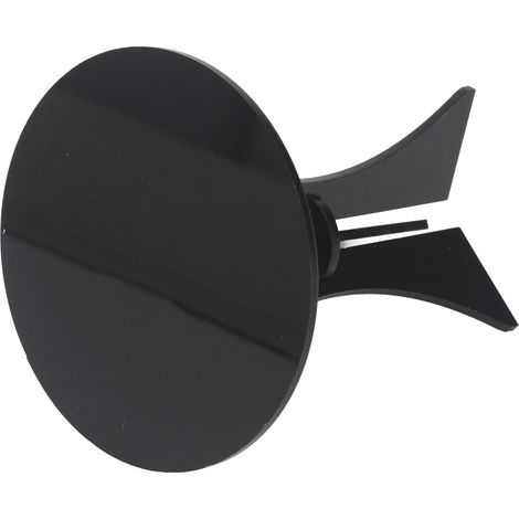Runder Puppenhaustisch, schwarz, robust, aus Acryl, vielseitig, Miniaturtisch für Puppenhäuser im Maßstab 1:6, Dekoration, schwarz (1/5)