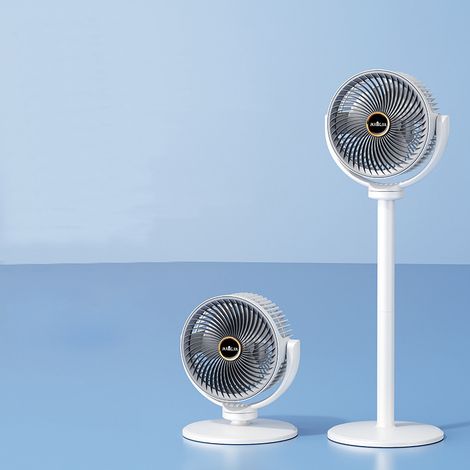 Minimalist pedestal fan – 2400 mAh battery – adjustable height 29–76 cm – 5 speeds (1/5)