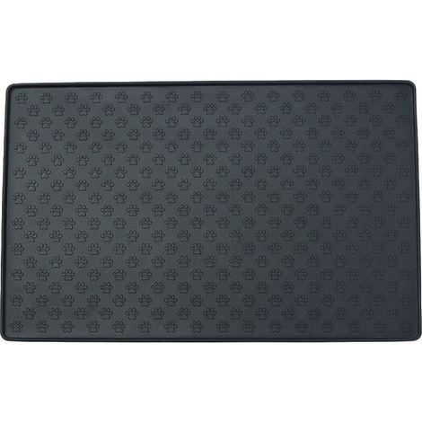 2 Tapis de sol pour animaux, bordure surélevée anti-débordement, matériau imperméable, pour chiens et chats (1/5)
