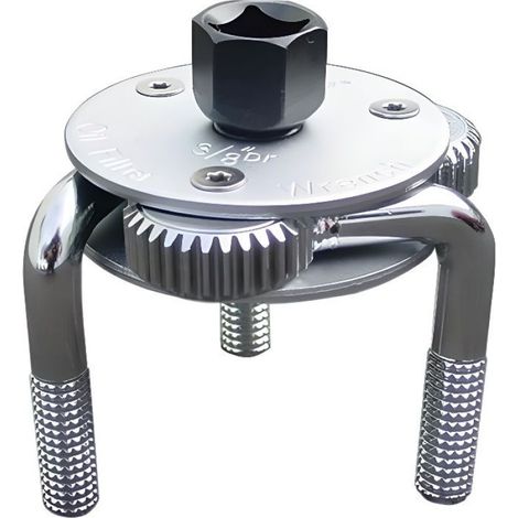 Clé Filtre à Huile en Acier, Diamètre 65 à 110 mm, 3 Griffes pour Entretien Moteur Auto et Moto