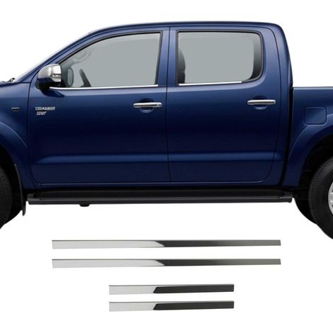 Garniture de Fenêtre pour Toyota Hilux 2005-2015 Acier Inox 4Pcs