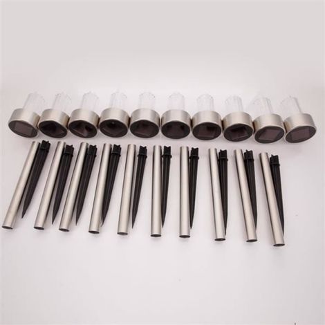 10pcs 5W lampes de pelouse à énergie solaire à haute luminosité LED avec abat-jour blanc et argent Présentations: La lampe que nous (1/4)