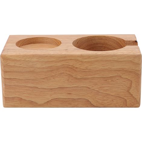 Porte-tamper en hêtre, support de distribution et rangement pour accessoires de bar à café, adapté aux tamper 58mm, couleur bois.