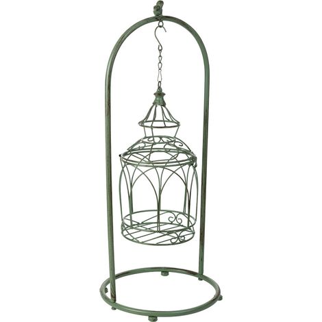 Jaula decorativa verde, 30x30x74h cm (1/5)