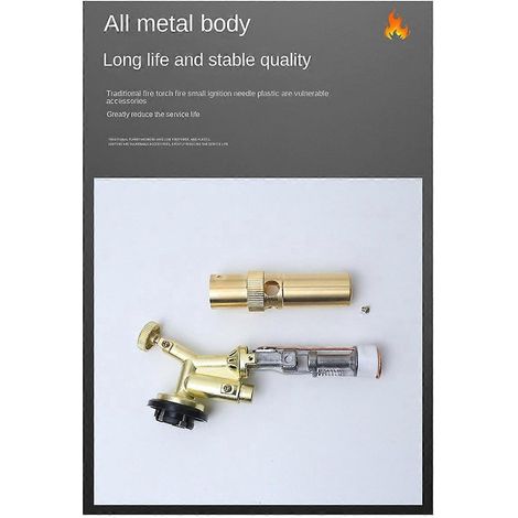 Pistolet à gaz à cassette en tube de cuivre 911, pistolet à cuisson pour barbecue, 911C-- (1/5)