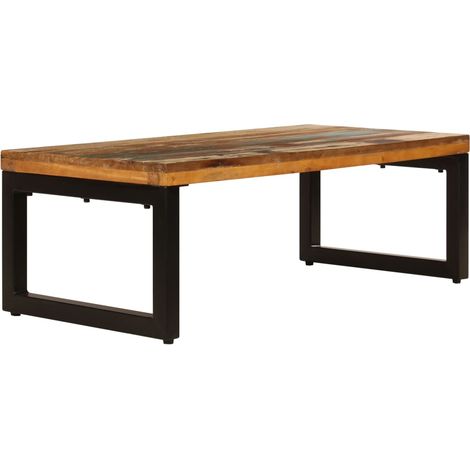 Maison Exclusive - Couchtisch 100x50x35 cm Altholz und Stahl