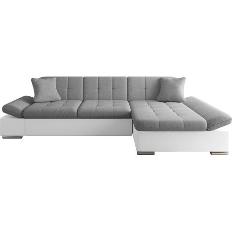 Sofá rinconero Comfivo Sanitas I, Derecha, Función de descanso, Almacenaje, 278x161x76cm, 0