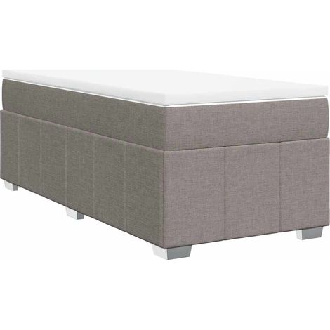 Giroletto a Molle con Materasso Tortora 100x200 cm in Tessuto vidaXL (1/5)