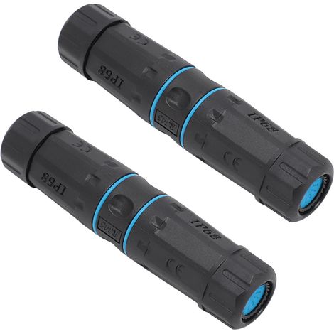 2 connecteurs RJ45 femelle-femelle blindés IP68, coupleur Ethernet étanche résistant aux chocs pour câble CAT5/CAT5E (1/5)