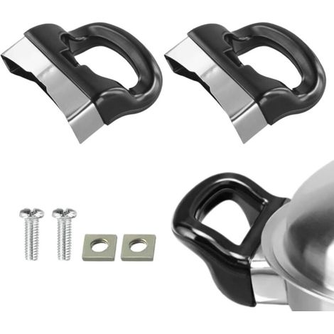 Lot de 2 poignées pour autocuiseur avec vis et écrous. Poignées de rechange pour autocuiseur vapeur, casserole et autocuiseur simple/double