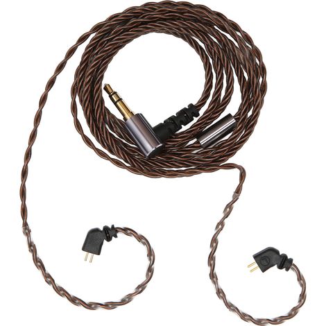 1 Câble de remplacement, Cuivre sans oxygène, Connecteur 2 broches 0,78 mm, Haute résolution, Pour écouteurs TFZ TRN (1/5)