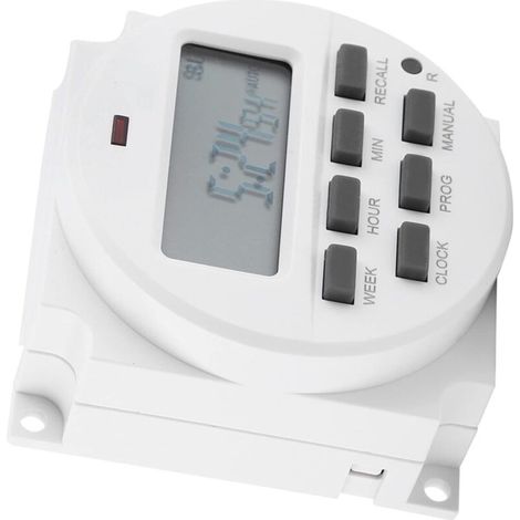 12V Minuterie Électrique Numérique LCD Programmable Minuterie Relais Relais Contrôle Électronique Intelligente Contrôle Commutateur pour Réverbère Lampe Au Néon Publicité Signe Lam (1/5)