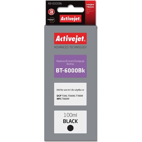 Activejet AB-6000Bk Ink Bottle (Replacement for Brother BT-6000BK Supreme 100 ml black)