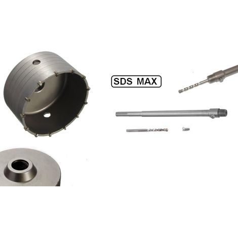 FRESA A TAZZA MM 160 CAROTATRICE CON ASTA SDS max 350 MM CEMENTO MURO MATTONI