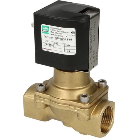 Electrovanne Buschjost 8254300.9151.0240 G3/4,5,8m³/h,0-10bar +90°C,NBR, 24VDC
