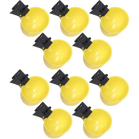 Lot de 10 abreuvoirs pour pigeons (jaunes) (1/5)