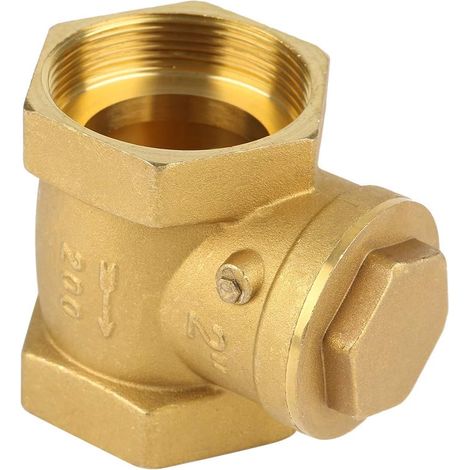 Clapet Anti-retour 2 Pouces, Clapet Anti-retour pour Eaux Usées 2, C, Raccords Dn50 à Filetage Femelle en Laiton, Clapet Anti-retour à Battant 232 Psi pour Empêcher le (1/5)