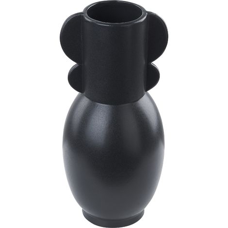 Florero de porcelana negra 29 cm jarrón mesa accesorio decorativo moderno Mytilene