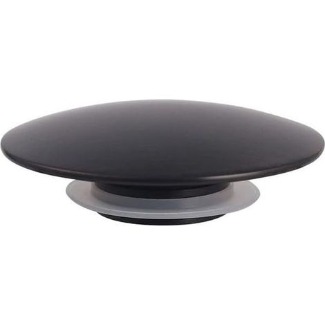 Bonde à clic clic-clac - Noir mat - Pour lavabo de salle de bain ou cuisine - 66 mm (1/5)