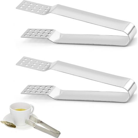 Pince À Sachet De Thé - En Acier Inoxydable - Pour Infusion De Thé Café Ou Aliments - 2 Pièces (1/5)