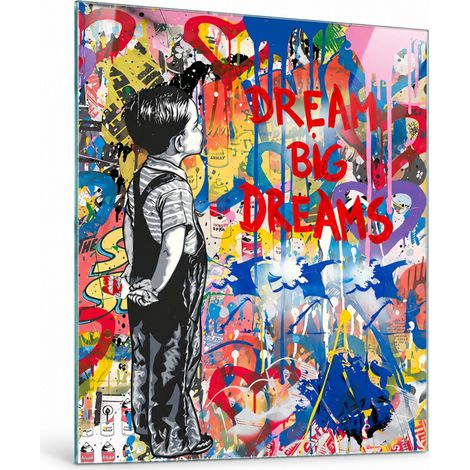 Lupia Quadro Street Art su Vetro 60x80 cm GLASS BIG DREAMS da Parete (1/4)