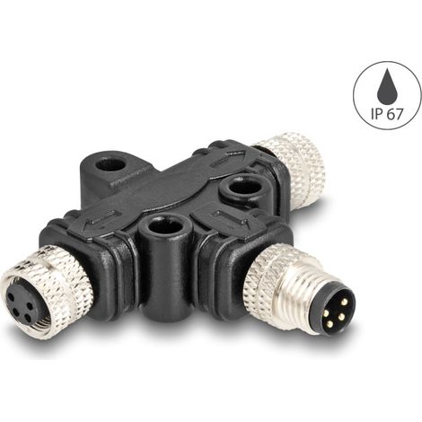 Anschlusszubehör Delock m8 t-splitter m8 Stecker parallel