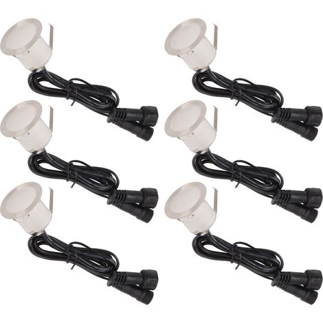 Kit de 16 spots LED encastrables pour terrasse, 10 W, blanc chaud 2800 à 3200 K, étanche IP67, prise UE 90-265 V (1/5)