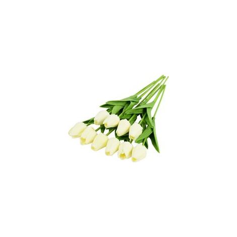 Fleurs Artificielles Fausse Fleur Tulipe Real Touch Pour Salle De Mariage Maison Hôtel Décoration De Fête Et Diy Décor (12 Pcs) (1/5)