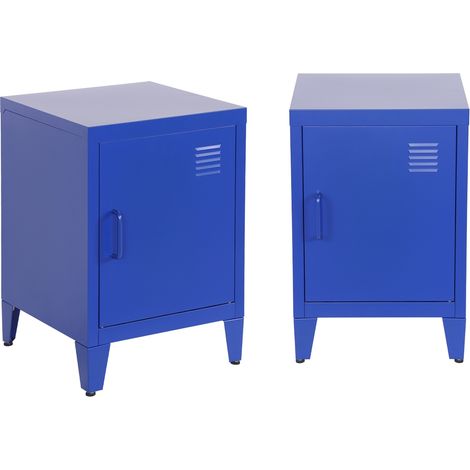 Mesita industrial con 1 puerta, set de 2 (1/5)