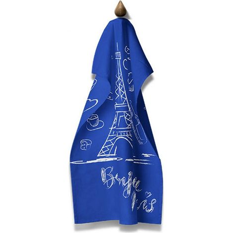 Küchentuch 45x70 Cucine Mondo France blau Domarex