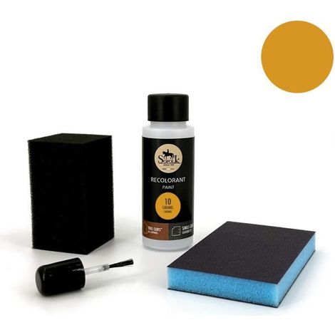 Kit Ritocco Vernice Pelle/Sintetica (10-CARAMEL) - SOFOLK - Manutenzione per Sedili e Volante di Auto, Divano, Scarpe (1/4)