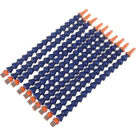 Lot de 10 embouts ronds 1/4 pt pour tuyau flexible d'huile et de liquide de refroidissement, bleu et orange (1/5)