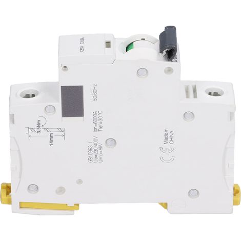 Disjoncteur miniature basse tension 63 A 230 V/400 V, montage sur rail DIN, pour la distribution électrique (1/5)