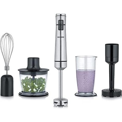 Batidora de mano inalámbrica Severin SM 3775 negro inox (1/5)