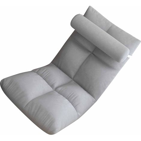 Relaxsessel mit Rückenlehne, Klappsofa, Schlafsessel, Liegesessel, Gaming-Sessel, Meditationsstuhl für Erwachsene, grau (1/5)