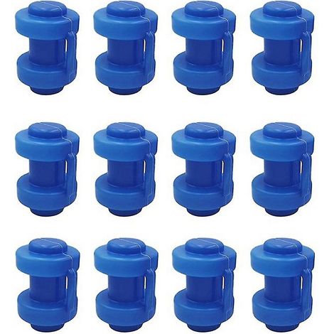 12 embouts de trampoline de 25 mm, pour fixer le filet de sécurité aux poteaux du trampoline. (1/4)