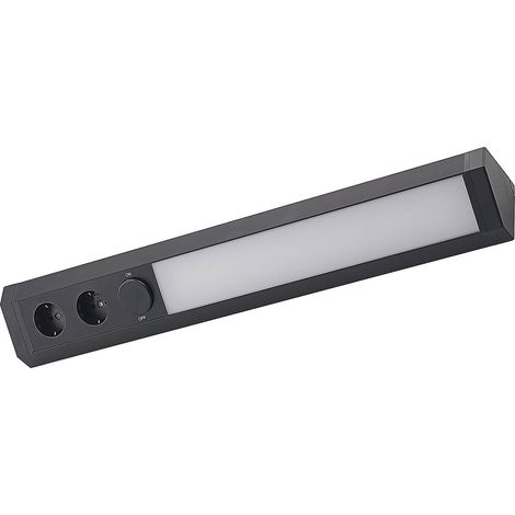 Arcchio Lámparas bajo armario 'Ovano' en Negro de Aluminio