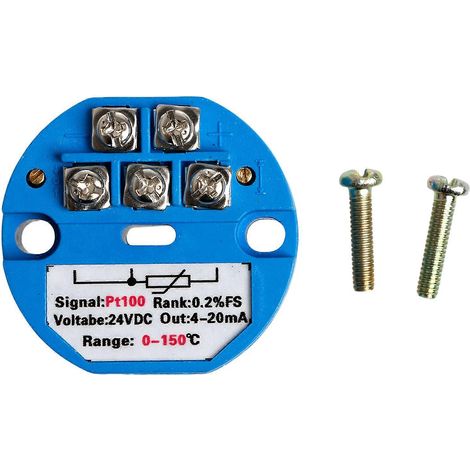 Module transmetteur de température DC24V, sortie 4-20mA, capteur PT100, pour un contrôle précis de la température, composants électroniques, 150 degrés Celsius. (1/5)